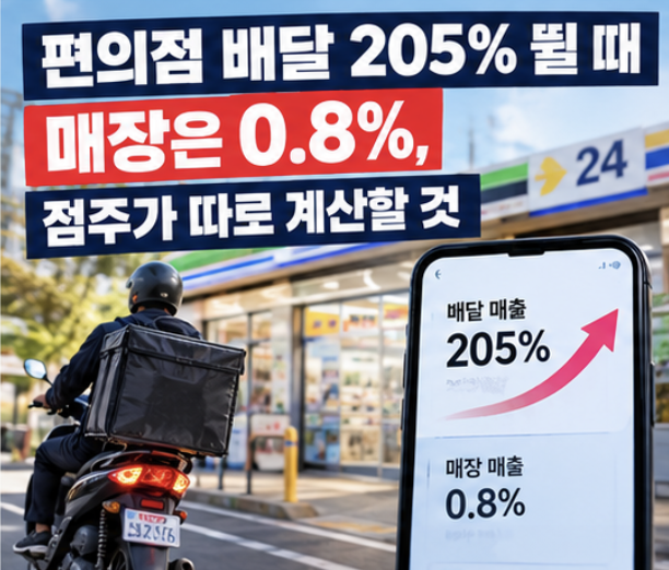 편의점 배달, 매장은 0.8% 상승